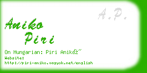 aniko piri business card